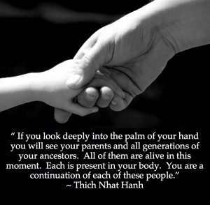 the palm of your hand you will see your parents and all generations ...