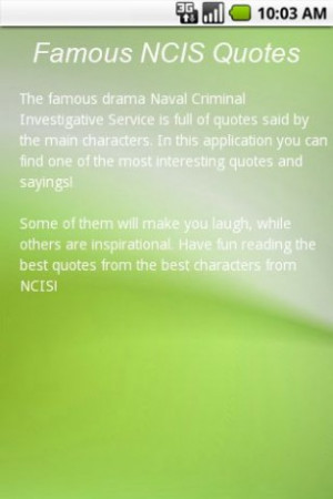 View bigger - Famous Ncis Quotes for Android screenshot
