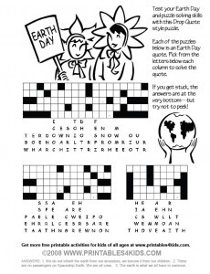 Click on the image to view and print the Earth Day Drop Quote Puzzle ...