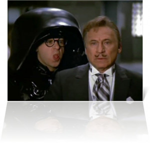 Mel Brooks (President Skroob) and Rick Moranis (Dark Helmet) in ...