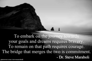 Quote by Steve Maraboli: To embark on the journey towards your ...