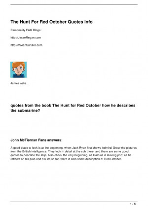 The Hunt For Red October Quotes Info