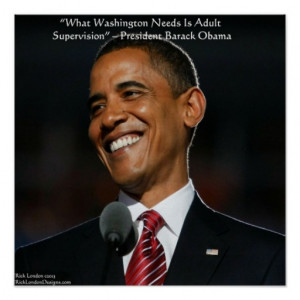 Barack Obama & Humor Quote Poster