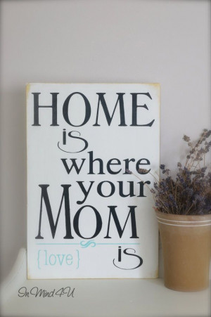 Custom Wood Sign Mother's Day Mom Quote Wall Art by InMind4U