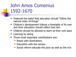 John Amos comenius early childhood education