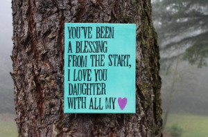 Sweet daughter quote canvas by Houseof3. 11x14 canvas hand painted ...