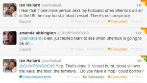 Amanda Abbington and Ian Hallard in twitter (aka perfection).