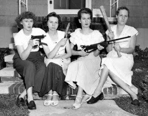 vintage women with guns neighborhood watch gun control Family ...