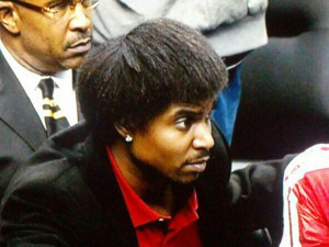 Andrew Bynum could wear anything, and his hair would still be the star