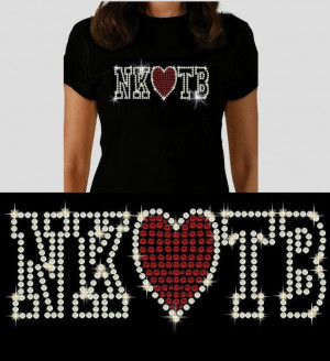 Heart NKOTB New Kids On The Block Inspired Rhinestone Concert Shirt