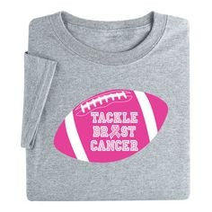 Tackle Breast Cancer Football T-Shirt More