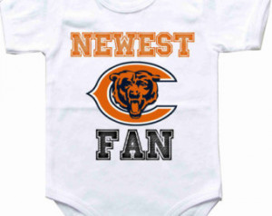 Baby bodysuit Newest fan Chicago Bears football NFL One Piece Bodysuit ...