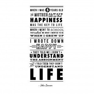 John Lennon Happiness Quote