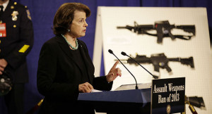 Dianne Feinstein holds a press conference to announce a new weapons ...