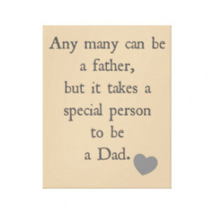Father Quote Canvas Art -Gift for Dad Canvas Quote Gallery Wrap Canvas