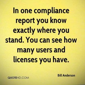 In one compliance report you know exactly where you stand. You can see ...