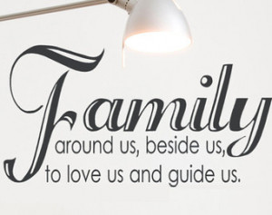 ... us, Living Room Wall Decal , Family Quotes, Wall Decor , Gift for her