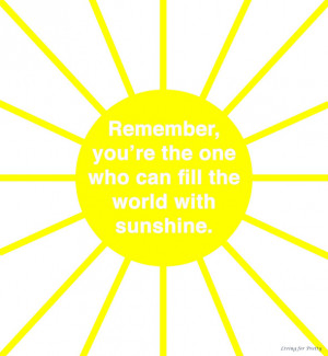 Thursday Thoughts - Fill the world with sunshine