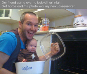 Funny photos funny crying baby babysitter
