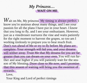 ... Perfect Time, Christian Quotes, God Princesses, Wait, In Time Quotes