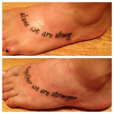 Friendship Foot Tattoo Design