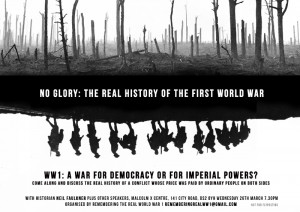 No Glory: The Real History Of World War 1′ – Public Meeting