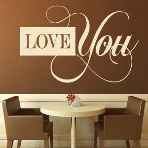 ... Love You Artistic Wall Stickers Love Quotes Wall Quotes Wall Art Decal