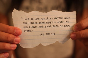 love quote Rachel McAdams leo true love channing tatum the vow vow ...