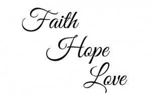 Faith Hope Love - Temporary Tattoo - Quote tattoo - Tattoo Word