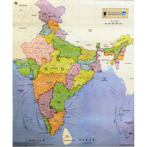 India Political Wall Map...