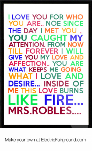 ... day I met you , YOU caught MY ATTENTION. From NOW till F Framed Quote