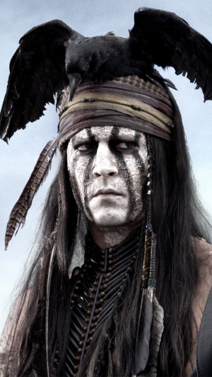 Johnny Depp The Lone Ranger Tonto iPhone 5 / 5S / 5C Wallpaper