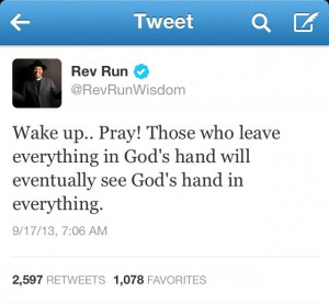 Rev Run has the best advice