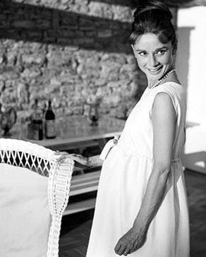 Audrey pregnant with her first son, Sean.