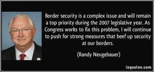 Border security is a complex issue and will remain a top priority ...