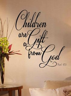 Children Gift God Decal Vinyl Lettering Quote Wall Home Decor Family ...