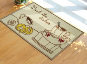 Wash Dished Quote Floor Kitchen Nylon Rug Carpet Mat With Coffee Cup ...
