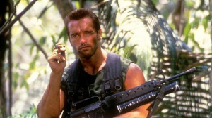 ... chopper!' - Arnold Schwarzenegger delivers his most famous movie lines