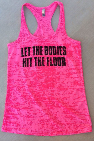 Hit The Floor. Women's Workout Tank. Crossfit Tank Top. Exercise Tank ...