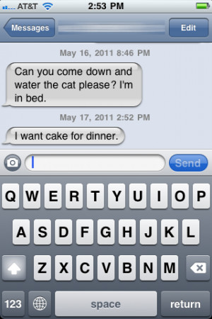 Yes, this is really my wife. No, there isn’t any “autocorrect fail ...