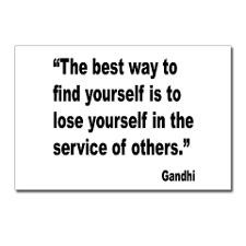 Gandhi Find Yourself Quote Postcards (Package of 8 for
