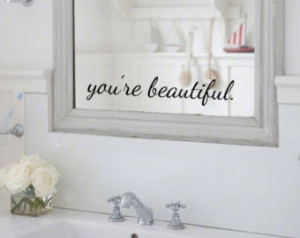 ... Beautiful Mirror or Wall Decal Sticker Bathroom Mirror Inspirational