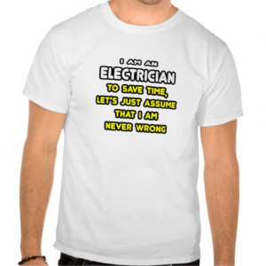 Funny Electrician T-Shirts and Gifts