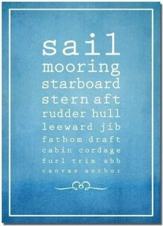 Sailing, sailing, sailing the ocean blue!