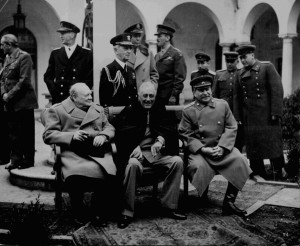 of the Big Three at Yalta makes final plans for the defeat of Germany ...