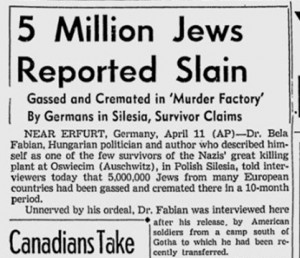 holocaust newspaper articles 1945