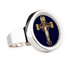Benedictine Crucifix Round Ring for