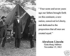 ... -Lincoln-four-score-Gettysburg-Address-Quote-8-x-10-Photo-Picture-w1