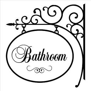 BATHROOM-HANGER-SIGN-Wall-Decal-Home-Lettering-Words-Quote-Decor