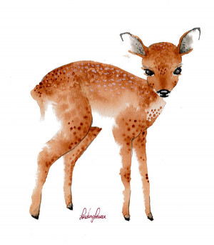Fawn Illustration Jenny's fawn by lindsaypearce